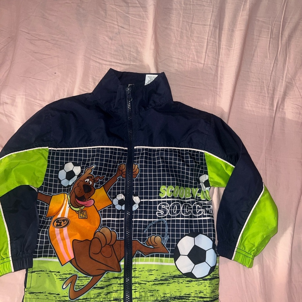 Scooby-Doo Kids Raincoat - Navy and Lime